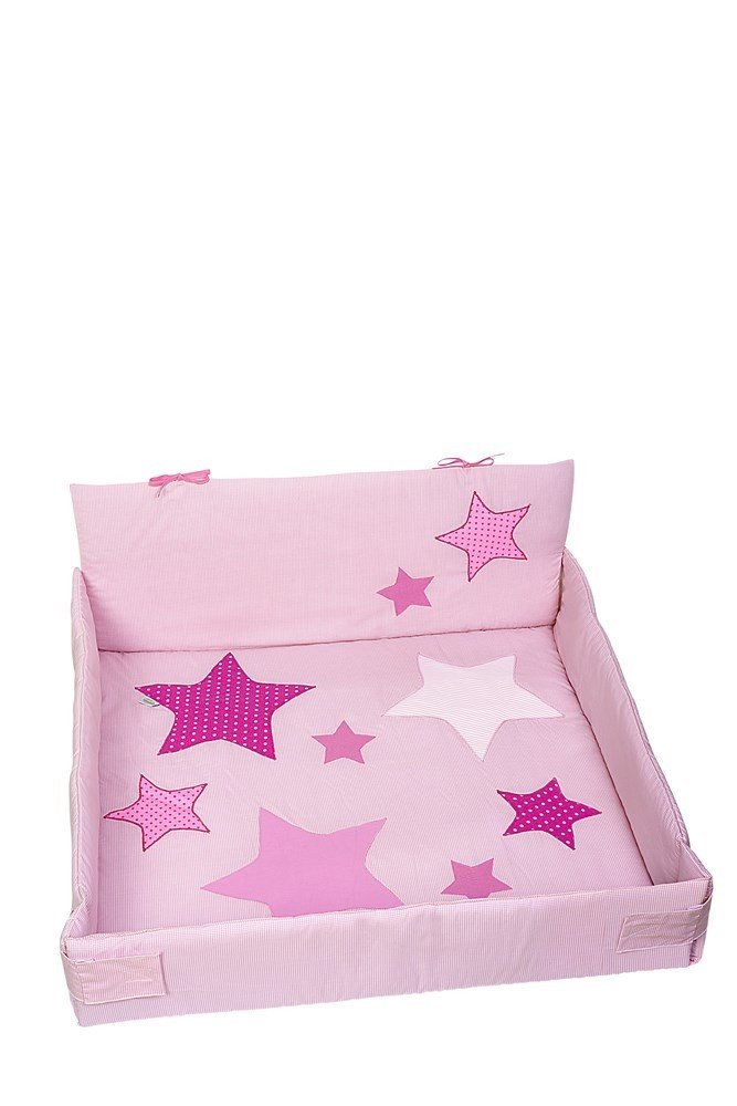 Odenwälder 8160-1664 Gr.100x100 cm Laufgittereinlage Star Karo rose