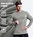 JMIERR Mens Shirts 2025 Casual Crewneck Muscle Slim Fitted Workout Gym Athletic T-Shirts Fall Fashion Long Sleeve Shirt for Men, US40(M), Grey