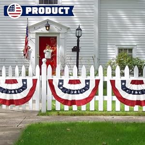 2x4 Ft American Pleated Fan Flag USA Bunting 4th of July Flags Decor Outside Porch Garden Banner Embroidered Patriotic Stars & Sewn Stripes Canvas Header Brass Grommets 2×4 Ft American Pleated Fan Flag USA Bunting 4th of July Flags Decor Outside Porch Garden Banner Embroidered Patriotic Stars Sewn Stripes Canvas Header Brass Grommets