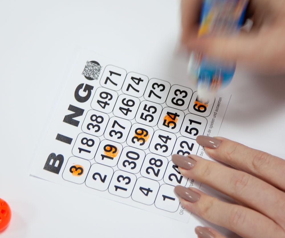Pennarello Bingo da 4 colori: arancione, blu, verde, rosso - Ideale da 3 anni