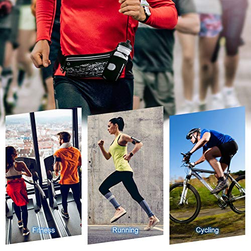 Pacote de cintura, Andoer Cinto de corrida reflexivo para esportes ao ar livre hidratação pacote de