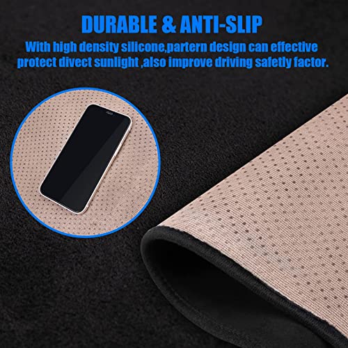 Kucalsfre Dashboard Cover For Toyota Tundra 2014-2021, 2023 Upgraded Suede Dashboard Mat Carpet Smoothly Nonslip Protector Sunshield No Glare Dash Cover For Car Interior (Black) #TOP5