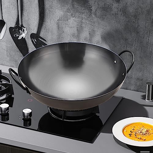Wok de acero al carbono antiadherente con tapa 36 cm miniatura 2