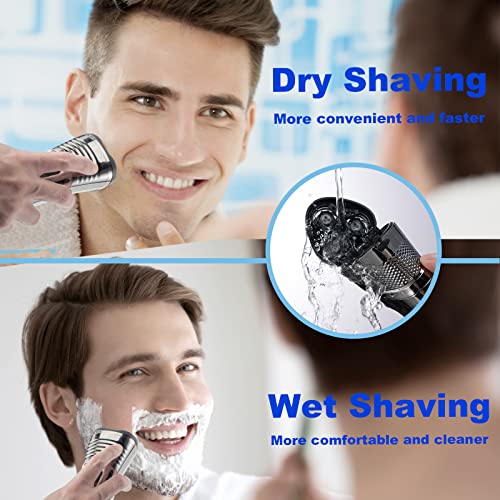 Electric-Shavers-Electric-Razor-for-Men-Face-Clean-Shave-Rechargeable-USB-C-Electric-Shaver-Cordless-Mens-Electric-Razors-for-Shaving-Face-Dry-Wet-Rotary-Shaver-LED-Display-with-A-Replacement-Blade