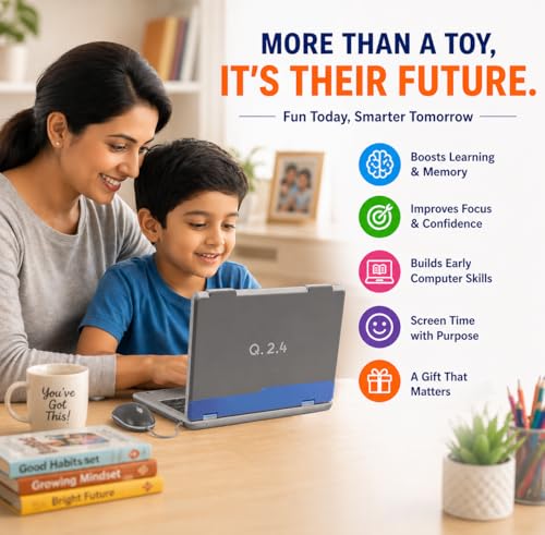 Image of Kids Learning Laptop | 30 Activities | English, Math, Music & Games | Educational Toy for Kids Ages 3-7 Years | Best Birthday Gift