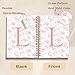NEFMGEG Pink Floral Personalized Initial Letter L Notebook Journal, Custom Gifts, Personalized Monogrammed Gifts for Women, Cute Custom Hardcover Spiral Notebook for School,5.5 x 8.3