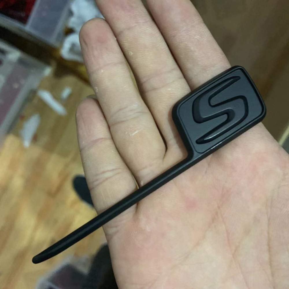 Weixinbuy for Mercedes Benz AMG SAMG W117 Cla45 W205 C63 W212 E63 W207 W176 A45 W204 W211, ABS S Badge Car Rear Emblem Sticker Accessories