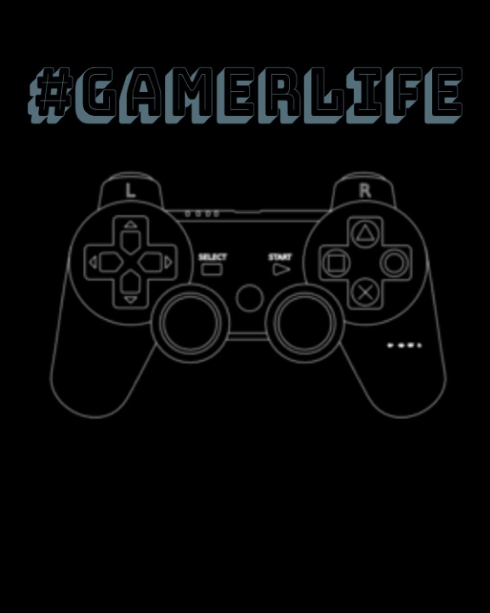 Video Game Notebook: #Gamerlife College-Ruled, 8 x 10, 125 Pages, For kids, teens, and adults, gamer notebooks