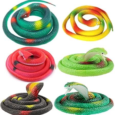 Munmoll Realistic Cobra Snake Prank Toy for Kids (Multi Color 28 -inch)Pack of 4 (B0CXDLC7GN) Amazon Price History, Amazon Price Tracker