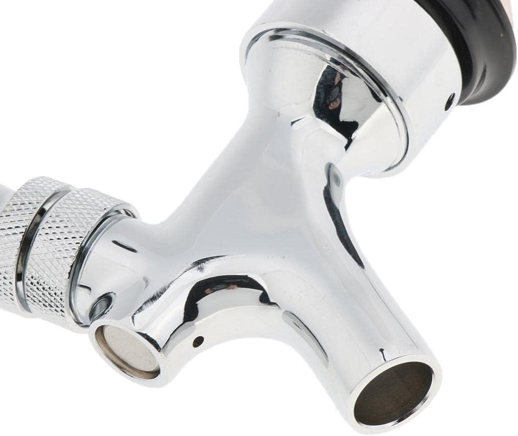 Adjustable 95mm Draft Beer Faucet with Long Shank, Smooth Stainless Steel Control Lever, Suitable for Keg Tap Bar Dispense, Home Brewing and More