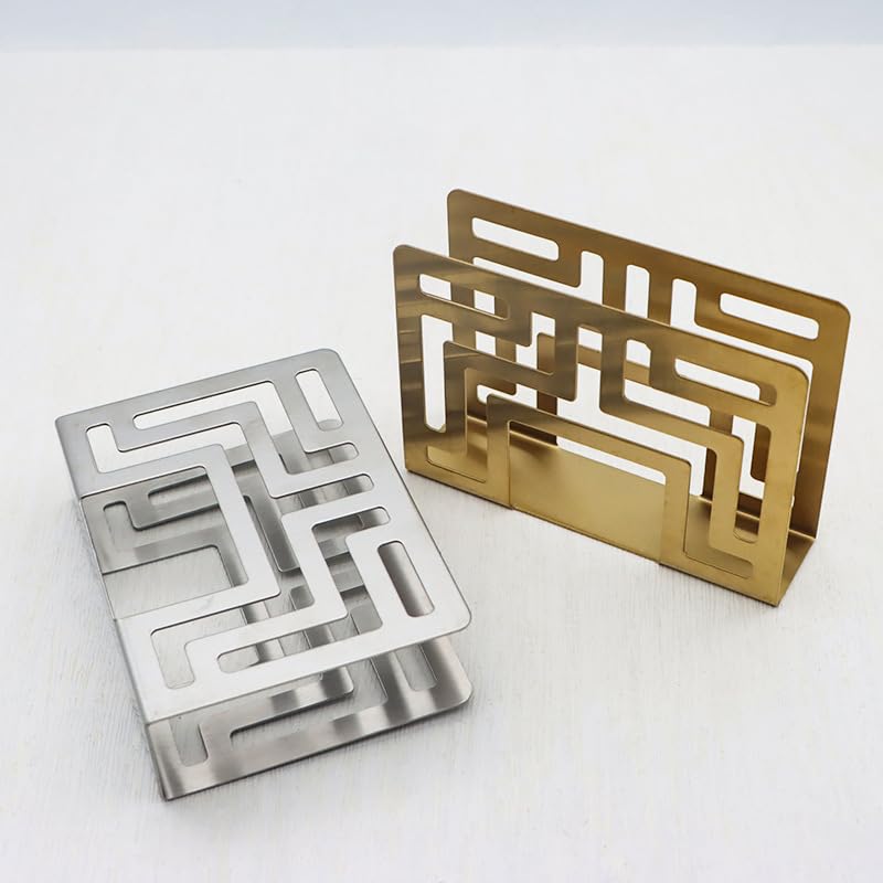 Uchwyt na serwetki, 12 * 3 * 8,5 CM 1-3 SZT. do stojaka na serwetki, dozownik chusteczek higienicznych(Gold,W:12/D:3/H:8.5cm 3pcs)