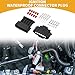 Partuto 5 Pin Ignition Waterproof Connector Plug - Car Male Female Wire Terminal Connector - for Toyota Plastic Black - 1 Set