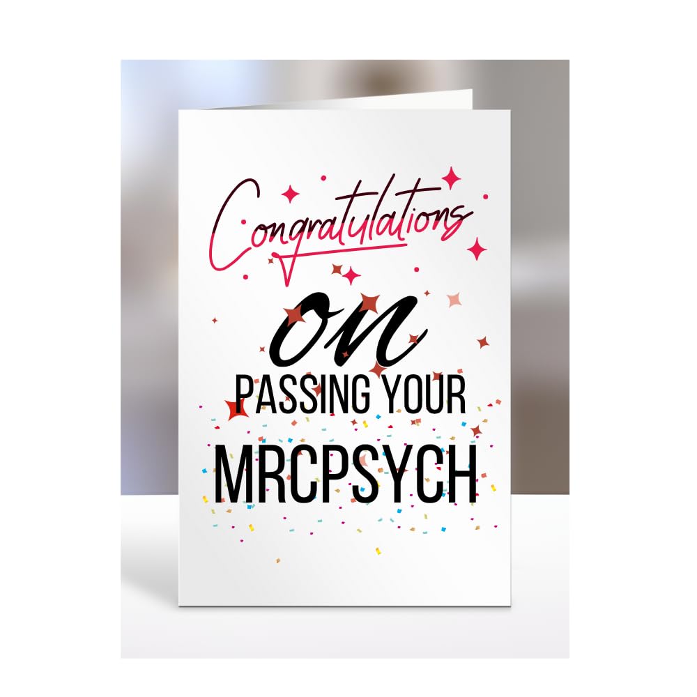 Congratulations on passing your MRCPsych Card, Gifts for Men or Women, Presents for Christmas, Greetings Card, Him, Her, Female, Male, A5-115_76