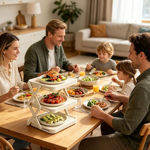 Étagère pliable réglable multi-usage pour angle de table et frigo