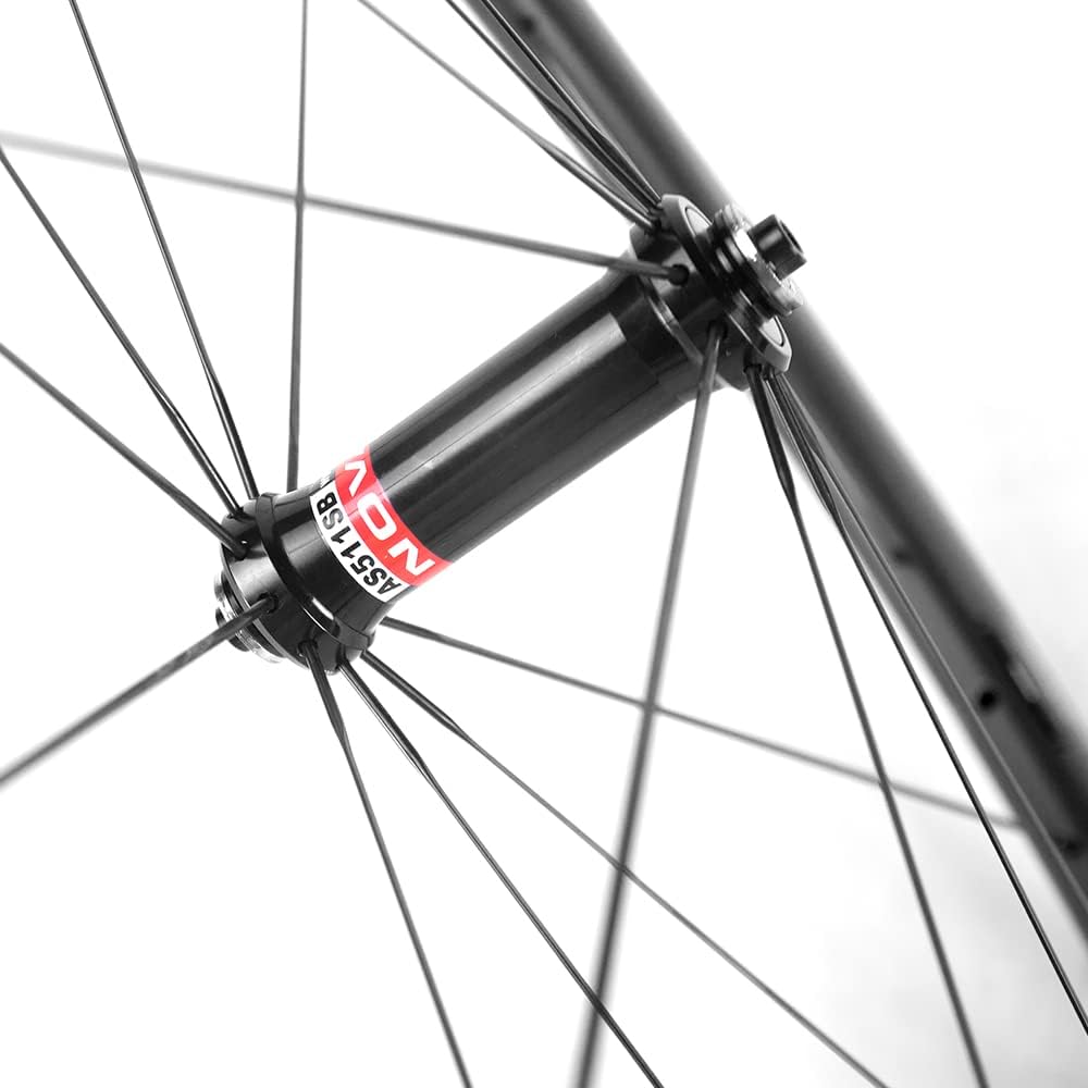 SUPERTEAM Carbon Road Bike Wheelset 40mm Tubeless Ready Rim 25mm Wide Straight Pull Sapim CX-Ray Spoke