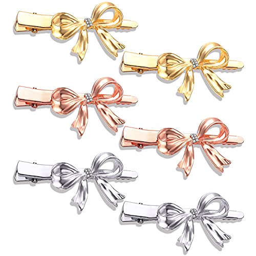 Rhinestone Crystal Pearl Flower Hair Clip- Cute Butterfly Duckbill Hair Pin- Wedding Alligator Barrette Hair Piece Hair Accessories For Woman (Butterfly)
