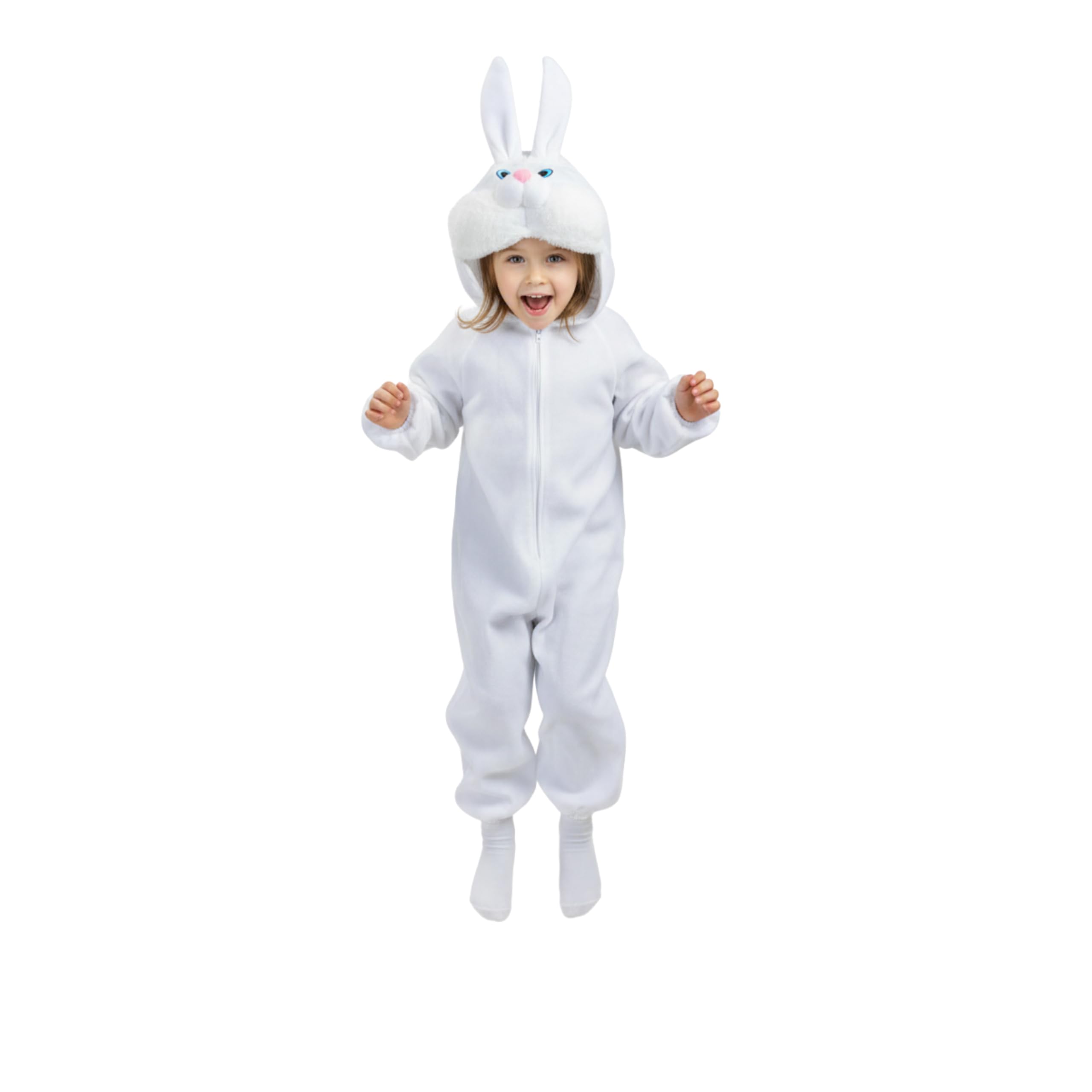Bunny Rabbit Costume for Kids 1-8 Years | Animal Costumes for Kids | Rabbit Jumpsuit Halloween Costume for Boys Girls | Preten Play Fancy Dress Easter Costume for Toddlers