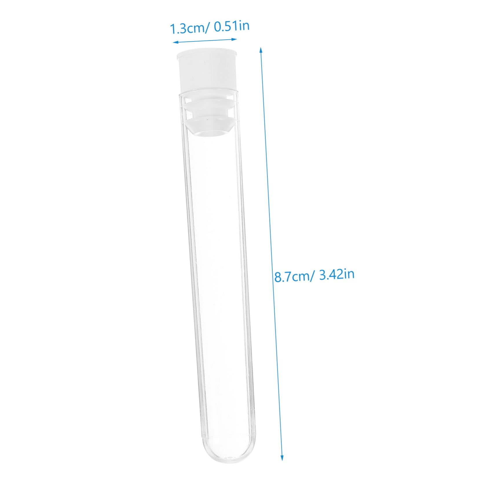 NAMOARLY 50pcs Mini Plastic Test Tubes for Boys and Girls Lab Test Tube Set Lids 6ml Portable Leakproof for Science Experiments Birthday Parties