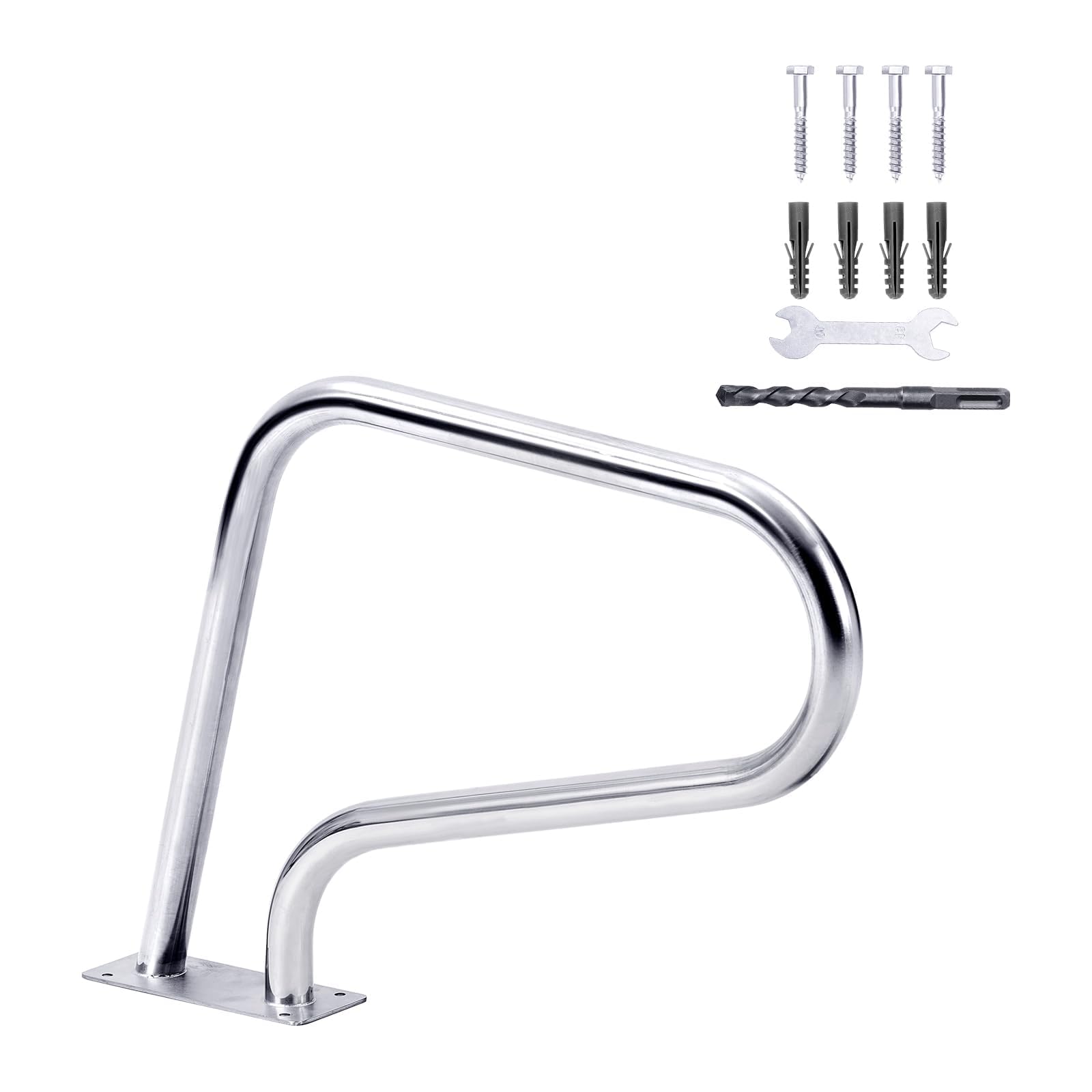 Set Poolhandlauf Edelstahl 48" x 36" | 380 Lbs Tragkraft | Einstiegshilfe Pool Für Innenbecken & Außenpool | Rostfrei & Rutschfest Mit Blauen Nylon-Griffabdeckungen