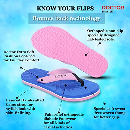 House Slipper for Women's | Orthopaedic & Diabetic | Indoor Outdoor Sliders Women | MCR chappals | Memory Foam Cushion| Fashionable Slippers for Girls & Ladies Daily Use D-052