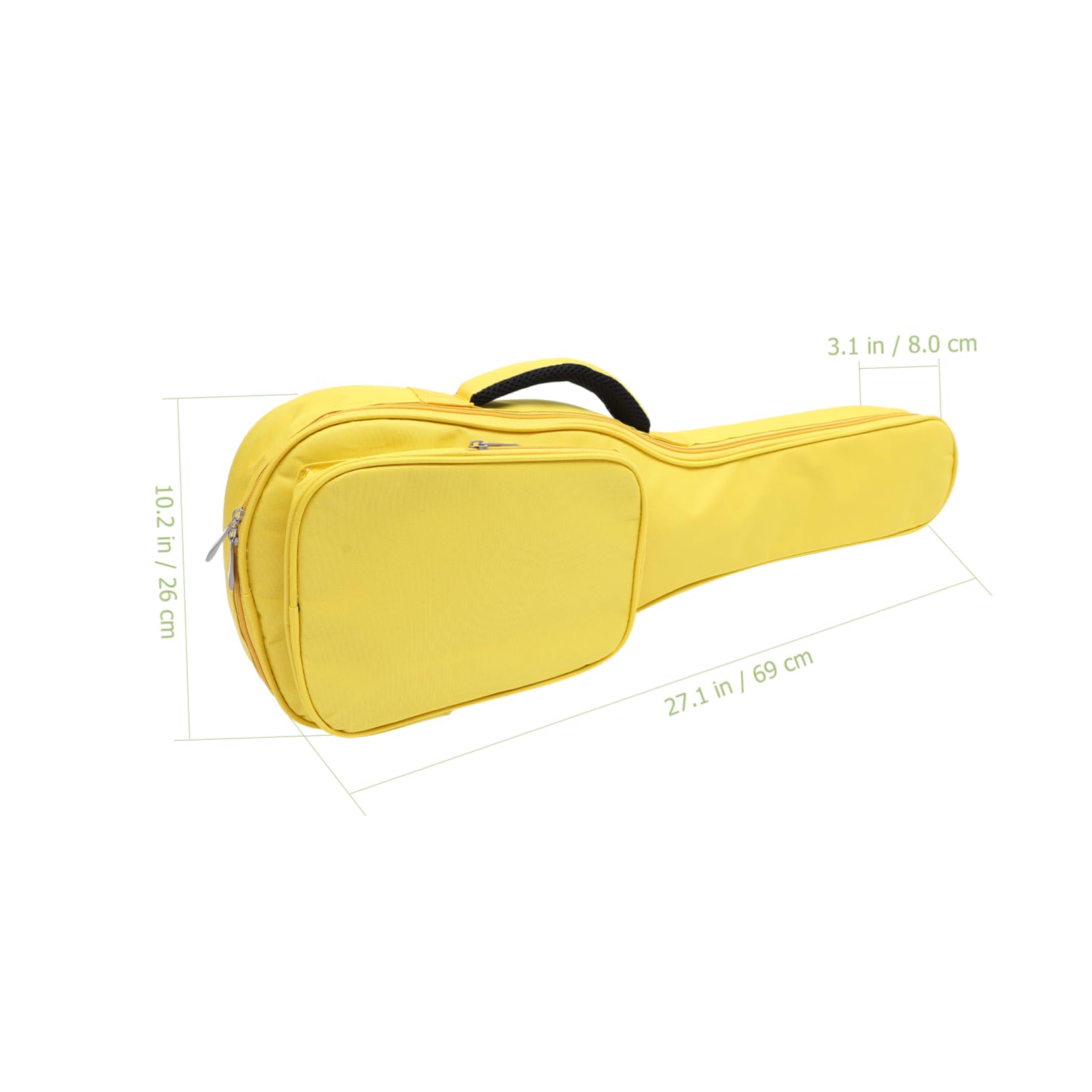GALPADA Bolsa para Ukelele Acolchada de Oxford Resistente y Forro Grueso, Capacidad Grande, Tamaño para 26/27 Pulgadas, Adecuado para Transportar Ukeleles Amarillos