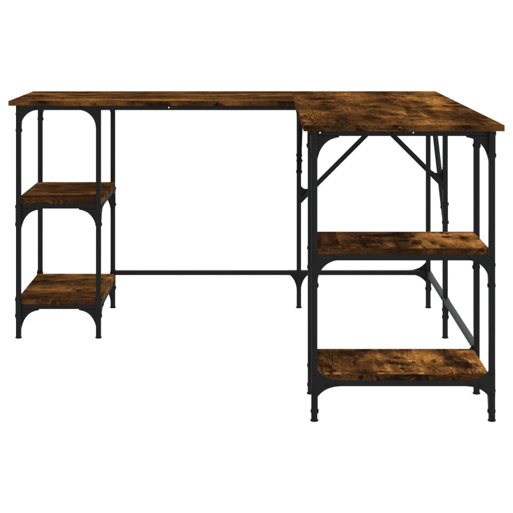 Homgoday Scrivania ad angolo, scrivania per computer, ufficio, PC, tavolo da lavoro, tavolo per studio, casa, ufficio, incenso, 139 x 139 x 75 cm, materiale in legno