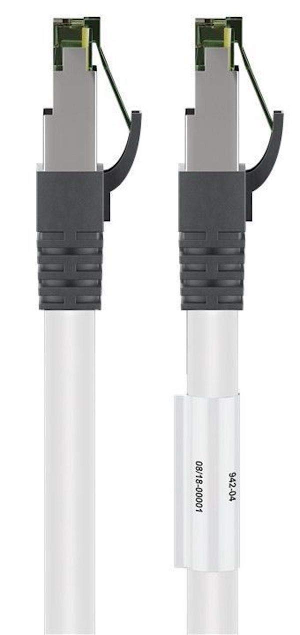 Cable Ethernet (Cat8, 10 m, LSOH snagless, color blanco