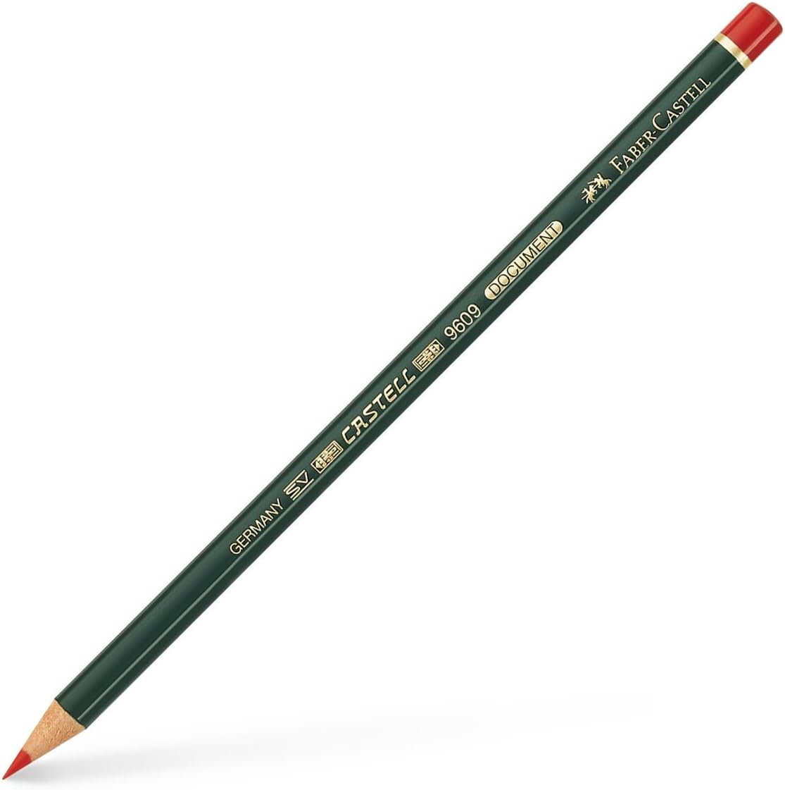 Faber-Castell Indelible Pencils: Pack of 12, Red - Copying Pencil for Dental, Medical, Checks, Contracts and Other Permanent Pencil Applications, Document-Proof Checking Pencils