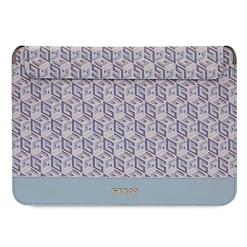 Housse ordinateur 14 Guess Gcube Stripe bleu pochette PC portable