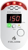 Firlarm Plug-in Carbon Monoxide Detector with LED Digital Display - CO Alarm for Home, RV, Office, Hotel