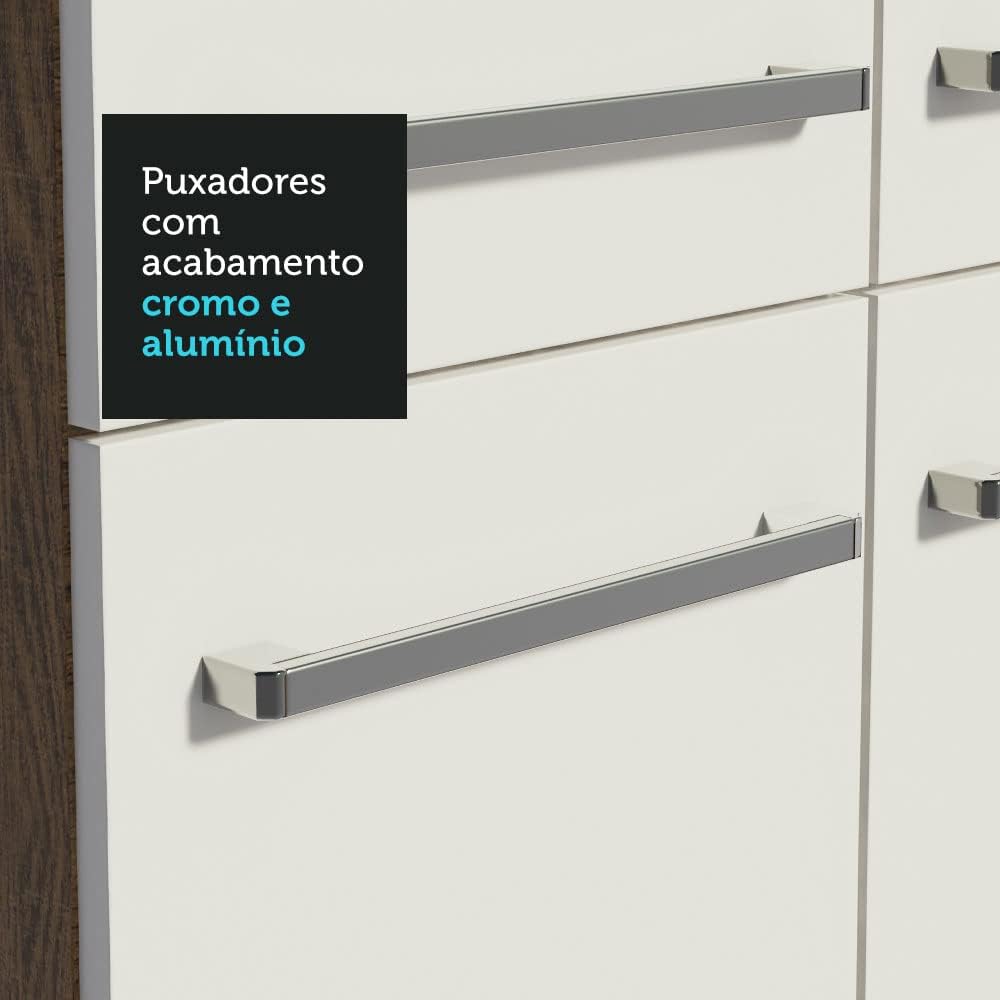 Close-up of the adjustable PVC feet on the Madesa Emilly kitchen cabinet.