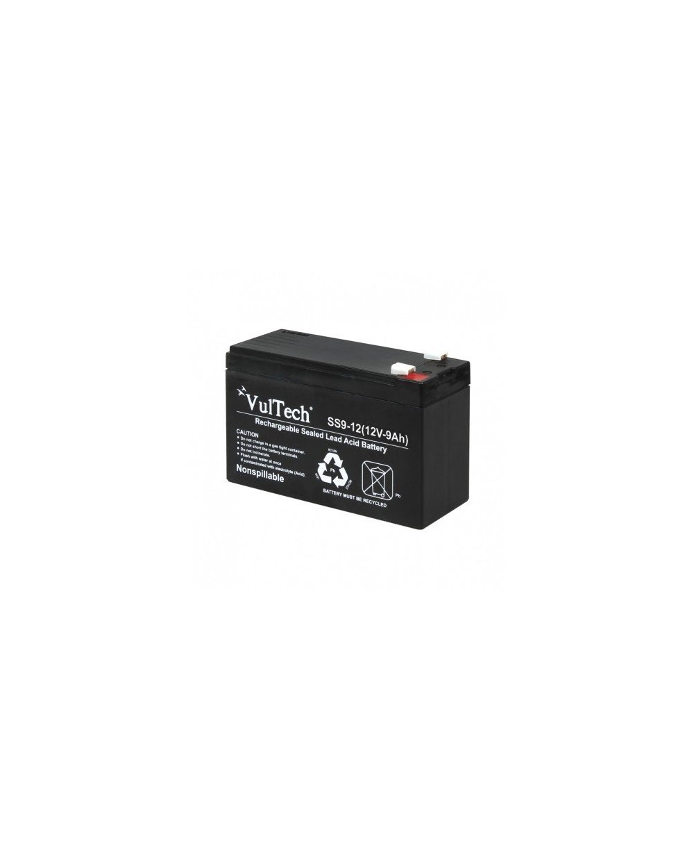 VulTech GS-9AH Hermetyczna bateria ołowiowa do UPS, Czarny