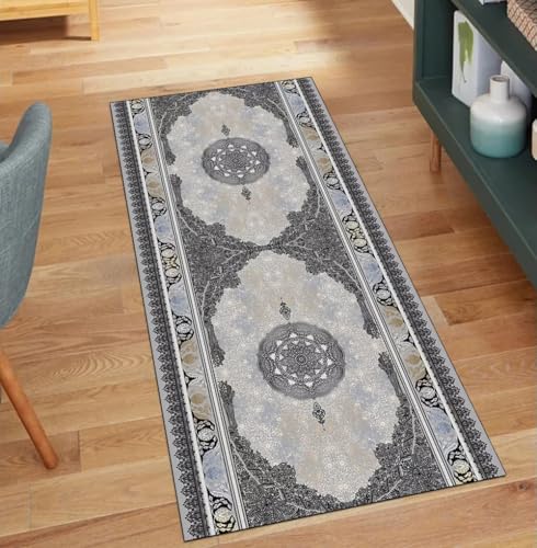 Alfombra de cocina antideslizante de poliéster larga y lavable de 50x400 cm 2