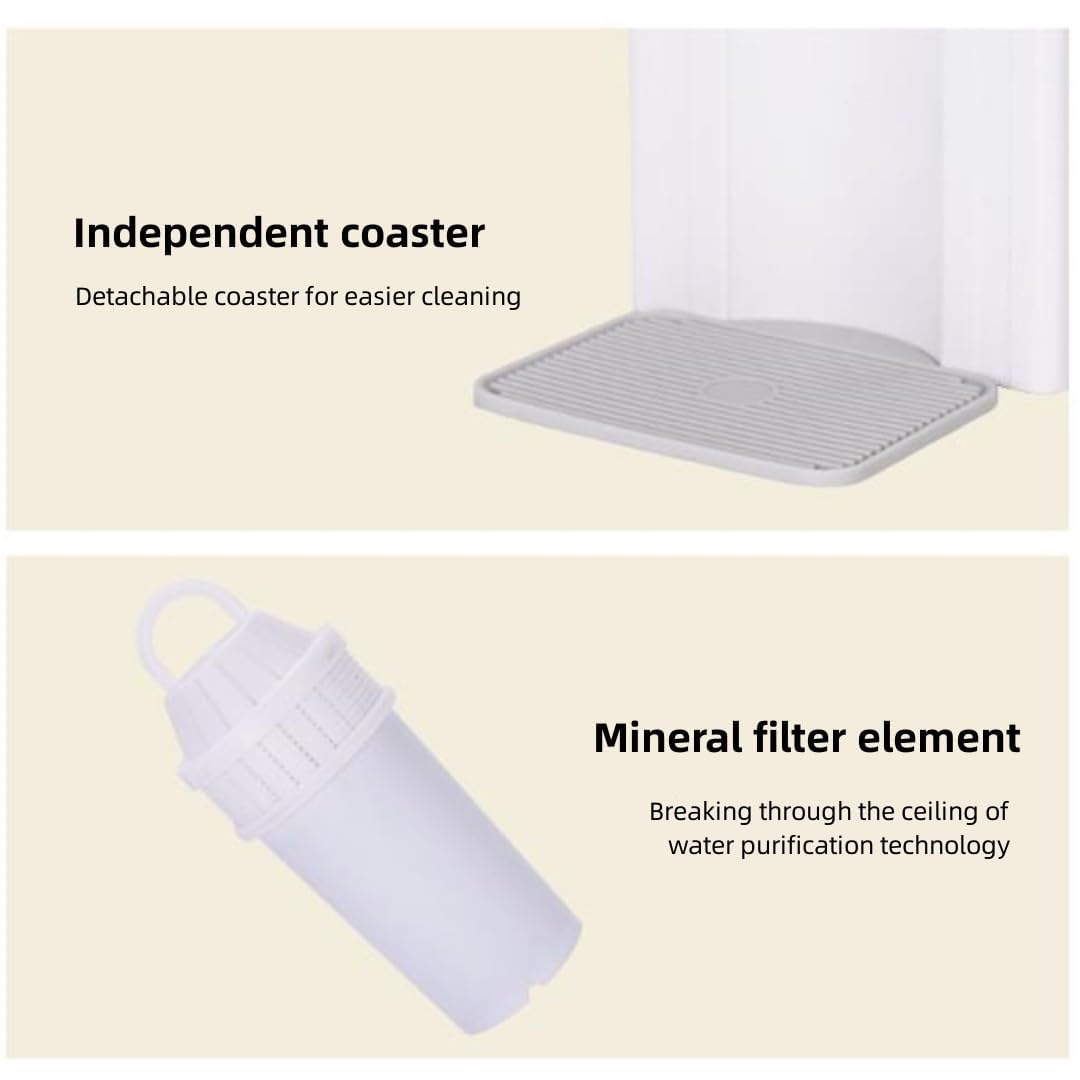 Dispenser di Acqua Calda e Calda 3L - Calore istantaneo di 3 Secondi, bollitore Domestico con Maniglia di Trasporto, Ideale per caffè/tè/Latte, elettrodomestico per la casa a efficienza energetica