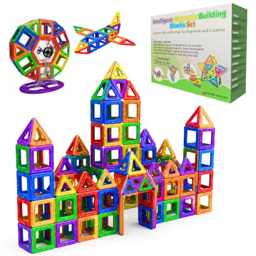 Desire Deluxe Magnetic Building Blocks Gift 94PC Kids Magnetics Construction Block Games for Boys and Girls Creativity Educational Childrens Toys for Age 3 4 5 6 7 Year Old
