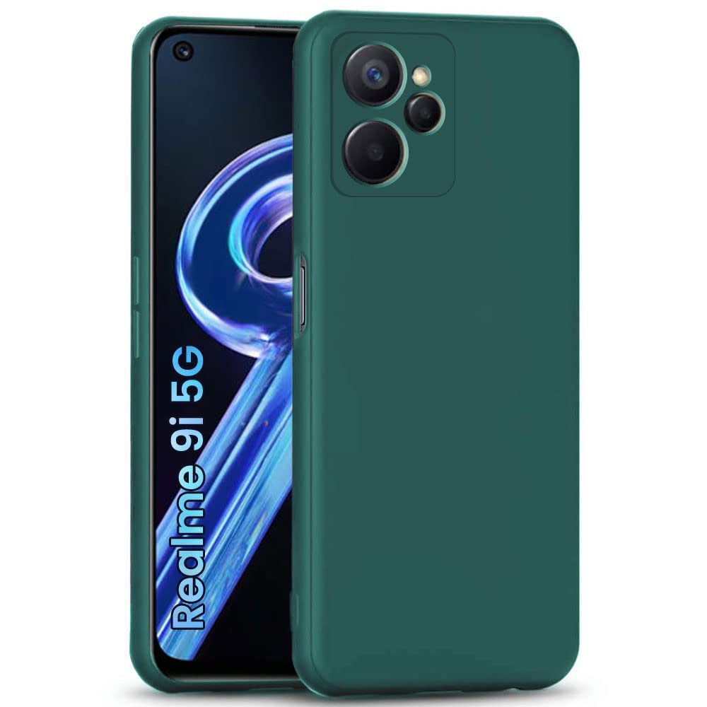 WOW IMAGINE Ultra Slim Soft Rubberised Back Cover Case for Realme 9i 5G | Inner Velvet Fabric Lining | Matte Silicone Flexible Camera Protection Back Cover - Green (B0BKKQ45S7) Amazon Price History, Amazon Price Tracker
