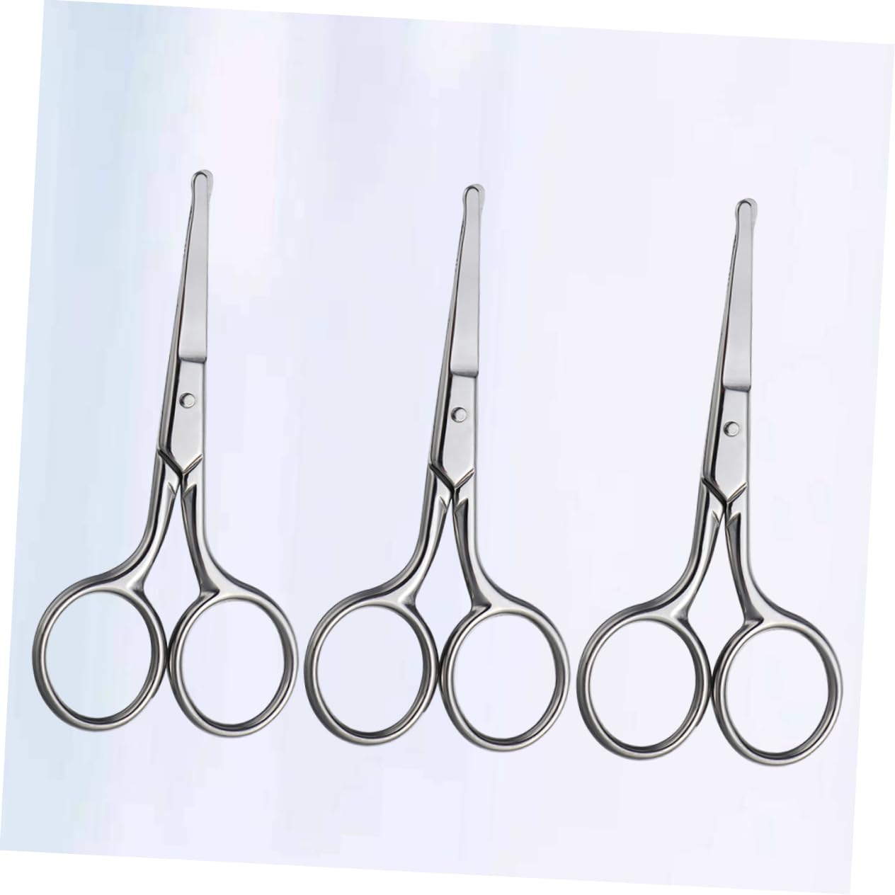 FOMIYES Nasal Hair Cutter Portable Nose Hair Trimmer Safety Stainless Steel Beauty Scissors