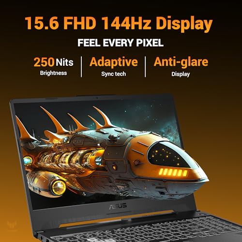 Image of ASUS TUF A15 (2025) AMD Ryzen 7 7445HS,Gaming Laptop,RTX 3050-4GB,75W TGP,16GB RAM (Upgradeable Upto 64GB) 1TB SSD,FHD,15.6 inch,144Hz,48Whrs,M365 Basic (1Year)*,Office 2024,Black,2.3 Kg,FA506NCG-HN251WS
