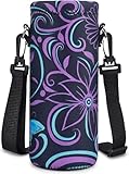 AUPET Water Bottle Carrier,Insulated Neoprene Water bottle Holder Bag Case Pouch Cover 1000ML or 750ML,Adjustable Shoulder Strap, Great for Stainless Steel and Plastic Bottles