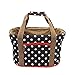 FI23 Einkaufskorb, Integrierte Schutzabdeckung, 42 x 27 x 26 cm, Ca. 20 Liter, Ergonomische Form, Shoppers' Delight, Polka Dots, Schwarz/Weiß, 84110-2