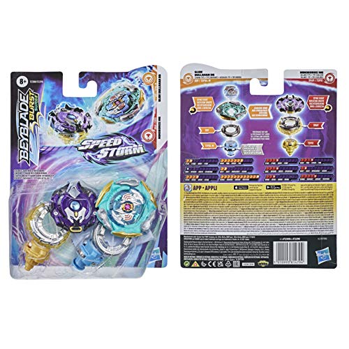 Beyblade Burst Surge Speedstorm Glide Dullahan D6 und Minoboros M6 Kreisel Doppelpack – 2 Battle Kreisel, Spielzeug für Kinder – Bild 4