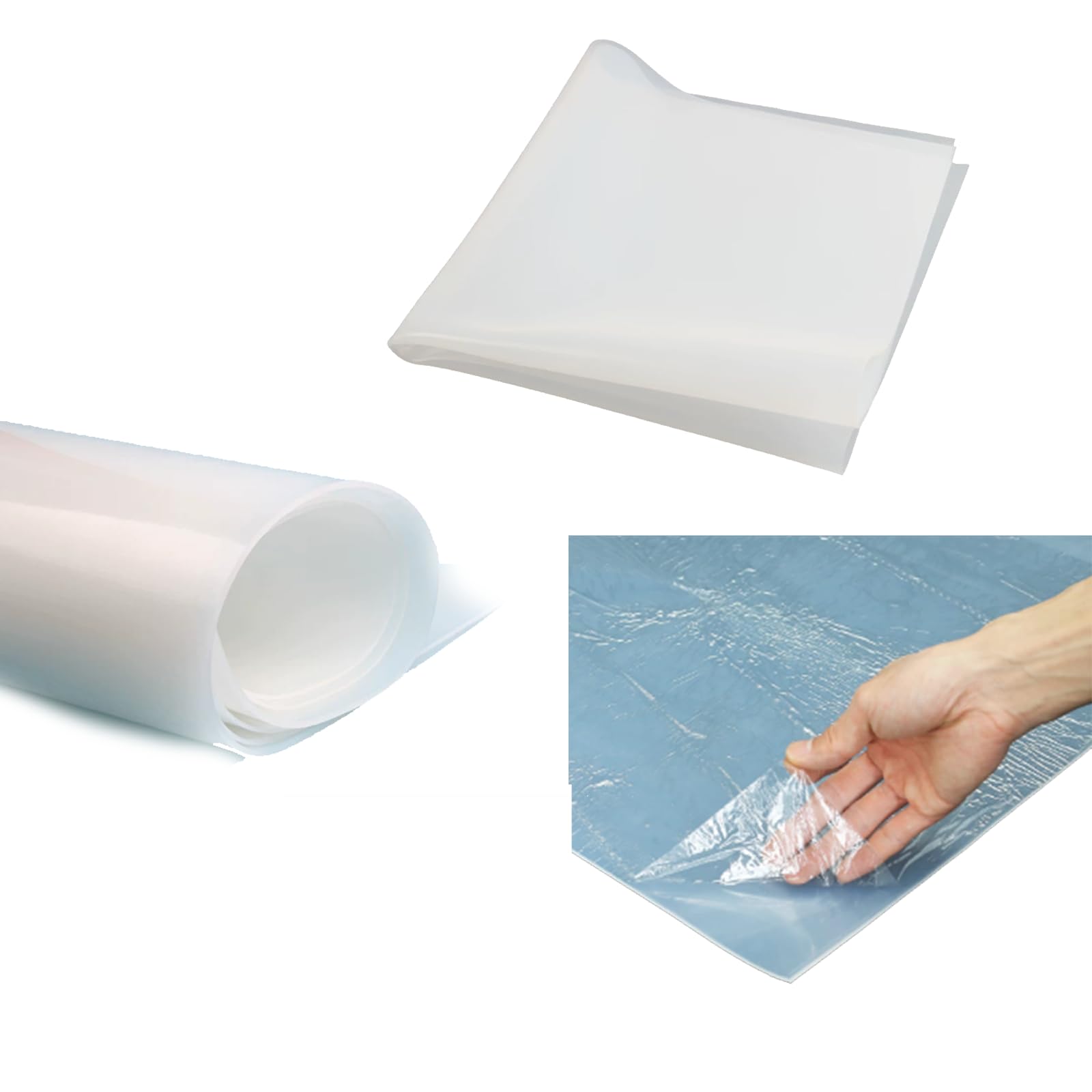 Tappetino in Silicone Per Uso Alimentare, Foglio in Gomma Siliconica Resistente Alle Alte Temperature, Tappetino Morbido E Piatto, Dimensioni 500 Mm × 500 Mm (500mm*500mm*6mm)