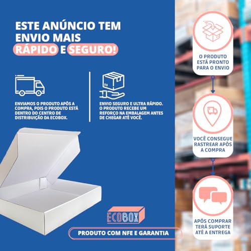 Caixa Papelão Montável Para Roupas e Salgados 30x25x5cm 10 Caixas