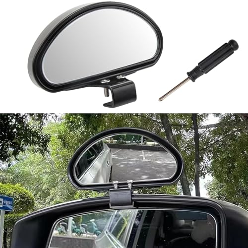 Yuentoen Rétroviseur d'angle mort pour voiture, grand angle, rétroviseur d'entraînement, rétroviseur auxiliaire de sécurité de voiture, rétroviseur réglable pour voitures, camions, SUV