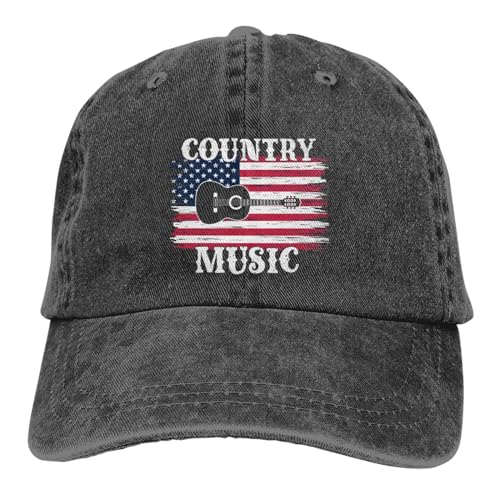 Country Music America Flag Baseball Cap Golf Dad Hat Adjustable Original Classic Low Profile Cotton Hat Men Women