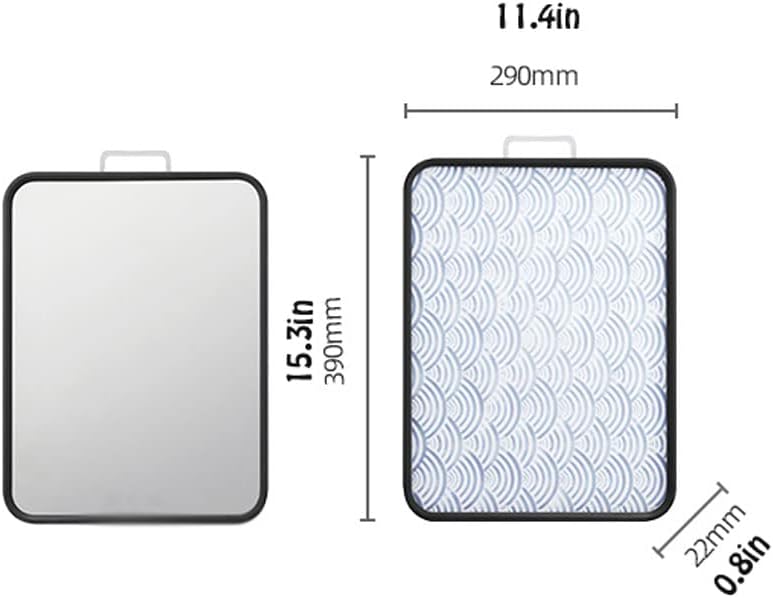Chopping Board Double-Sided 304 Stainless Steel Cutting Board Professional Chopping Board with Handles for Kitchen