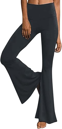 Bell Yoga Flare Palazzo Bottom Pantalones Pantalones altos Cintura Pierna Pantalones anchos Pantalones de Yoga Pantalones Recortados Flare Yoga
