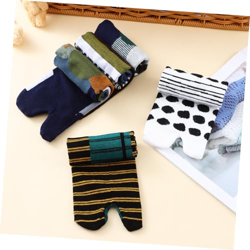 Calcetines Tabi de algodón para mujer Holibanna elásticos transpirables pack de 10 2