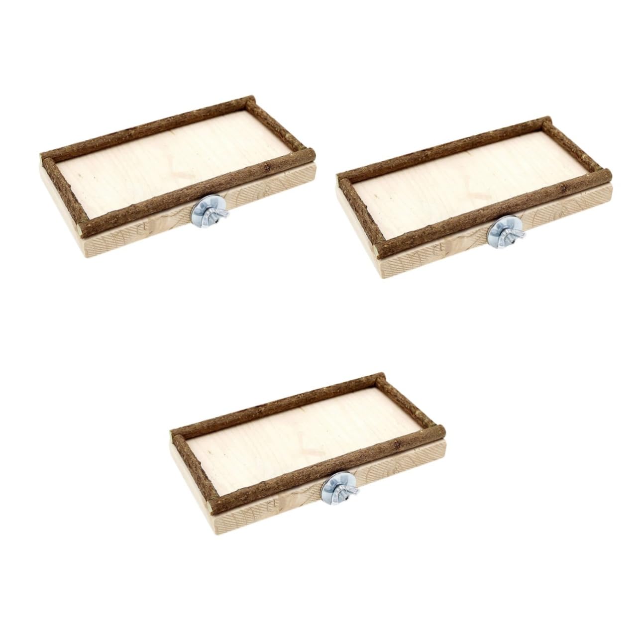 TOYANDONA 3pezzi Piattaforma Gioco Per Pappagalli Legno Naturale Scivolo Per Esercizio e Mangiatoia Sicura Per Uccelli Per Insegnare Saltare e Coordinazione Casa e Negozio Di Animali