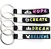 Inkstone Silicone Keychains | Inspirational Abraham Lincoln Quote The Only Way to Predict The Future is to Create it | Flexible | Gifts for Family, Friends, Employee (12 Pack)
